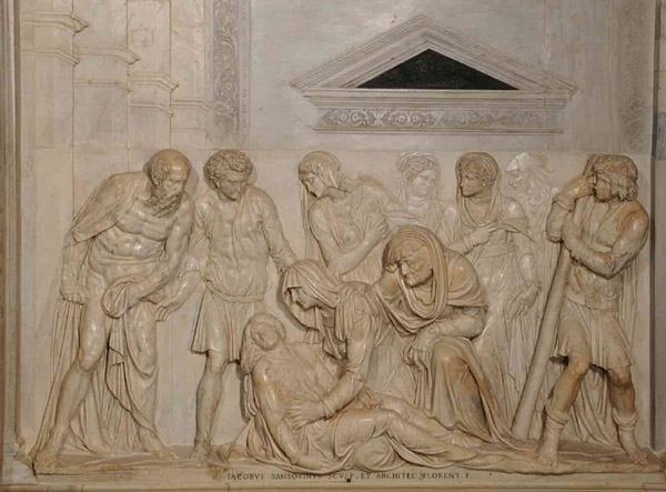 Jacopo Sansovino, Resurrezione della giovane annegata. Padova, Basilica di Sant’Antonio