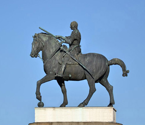 Donatello, statua equestre del Gattamelata. Padova, Piazza del Santo
